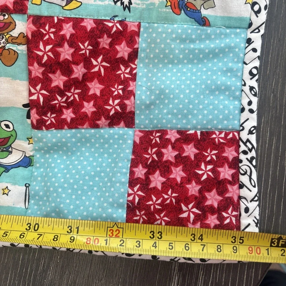 Vintage Sesame Street Muppets Quilted Baby Blanket‎ 35